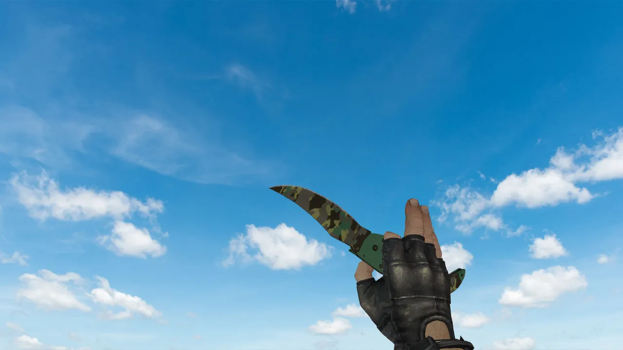 Скриншот Модель ножа «Фальшион «Северный лес»» v_ p_ w_ для CS 1.6: звук, анимация осмотра, качество текстур