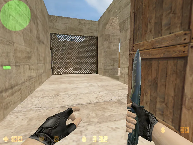 Скриншот  Карта de_fcs_2vs2 для CS 1.6: баланс сторон, точки, .nav для ботов и оптимизация wpoly/epoly