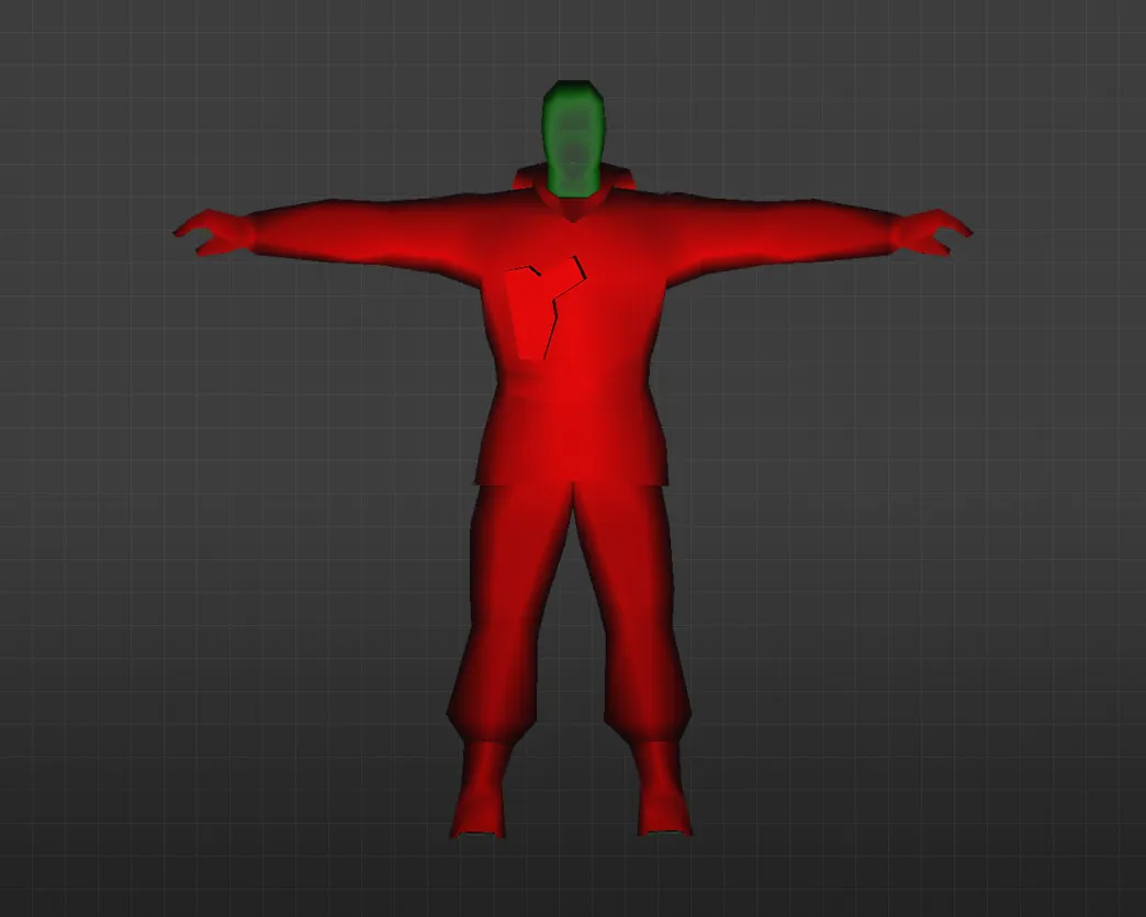 Скриншот Красные и синие модели игроков с зеленой головой для CS 1.6 - Уникальные скины