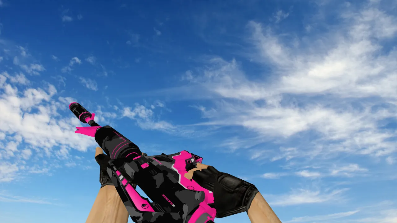 Скриншот Модель «M4A1 Xcitin v2» для CS 1.6: v_m4a1, p_m4a1, w_m4a1, звуки, анимация осмотра, текстуры