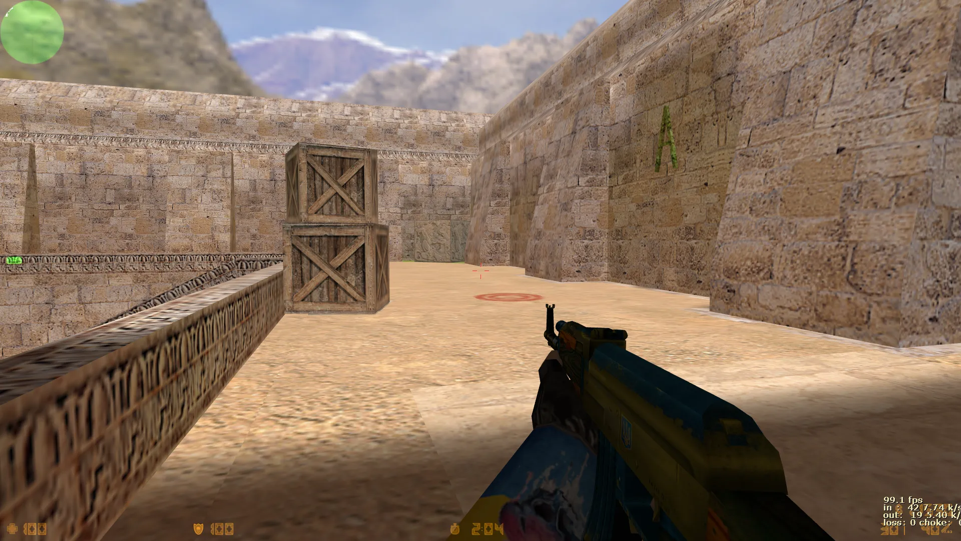 Скриншот  de_dus2tec — DE карта для CS 1.6: ацтек + dust2 план, точки для Т/КТ, .nav и оптимизация