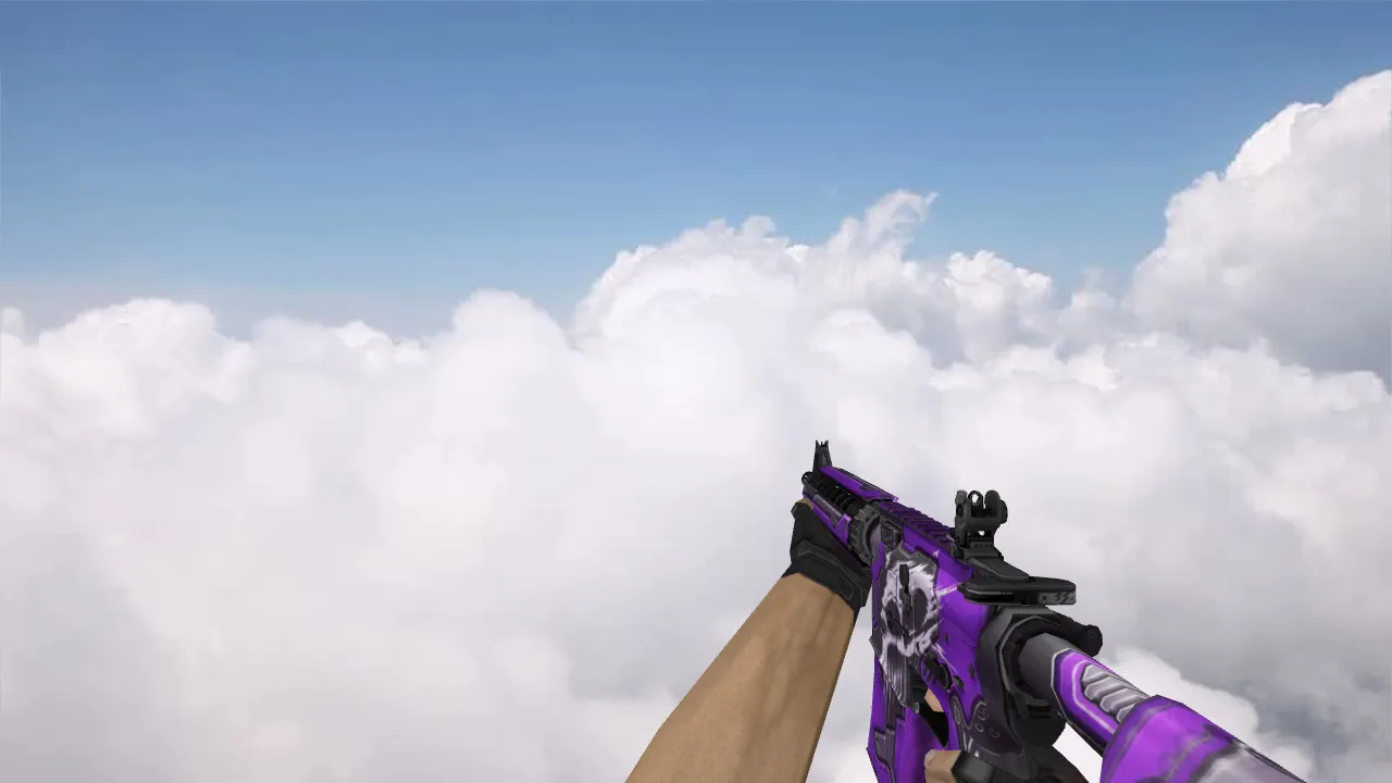 Скриншот Модель «M4A4 War Purple» (v_, p_, w_) для CS 1.6: звуки, осмотр, текстуры и анимации