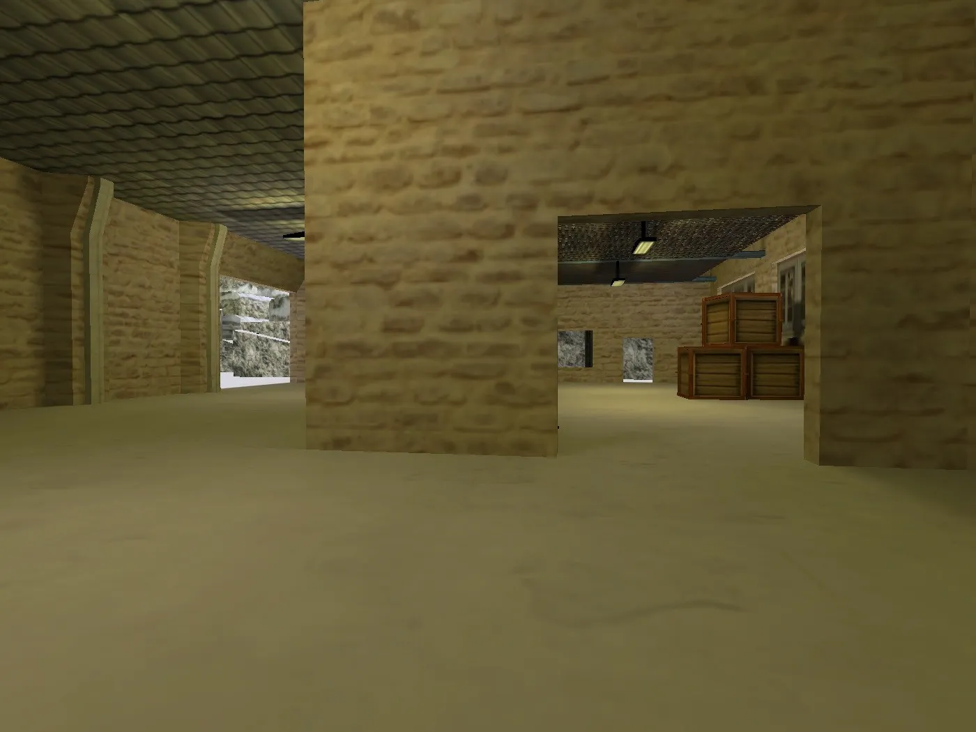 Скриншот Карта de_winterbase для CS 1.6 - тактическая карта в зимнем антураже