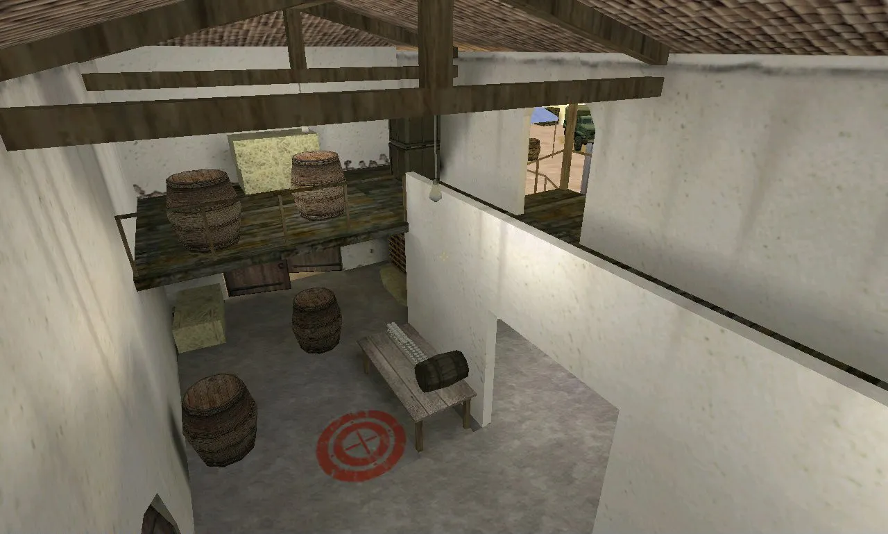 Скриншот  de_17b_hacienda карта для CS 1.6: тактики за Т и КТ, точки, .nav и оптимизация