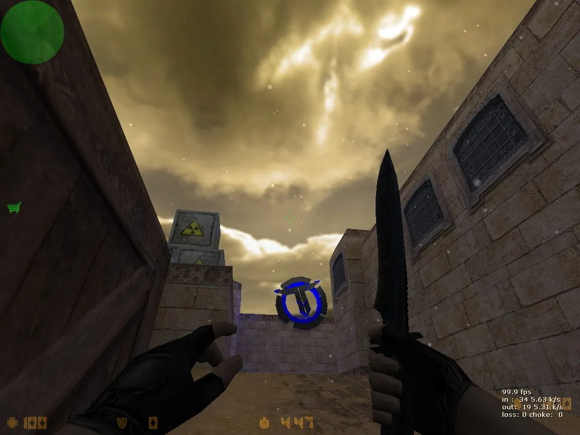 Скриншот de_dust2_tankers для CS 1.6: точки, маршруты, .nav для ботов, оптимизация wpoly/epoly