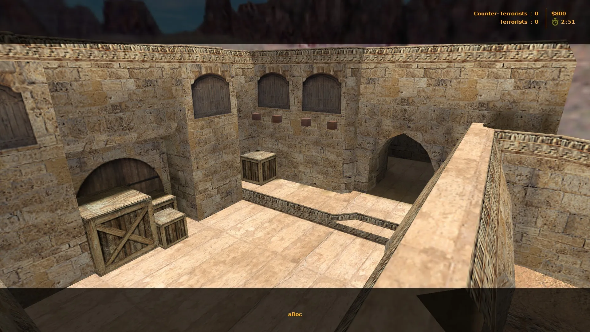 Скриншот  Карта de_dust_playme для CS 1.6: тактика за CT и T, точки на миде, оптимизация wpoly/epoly