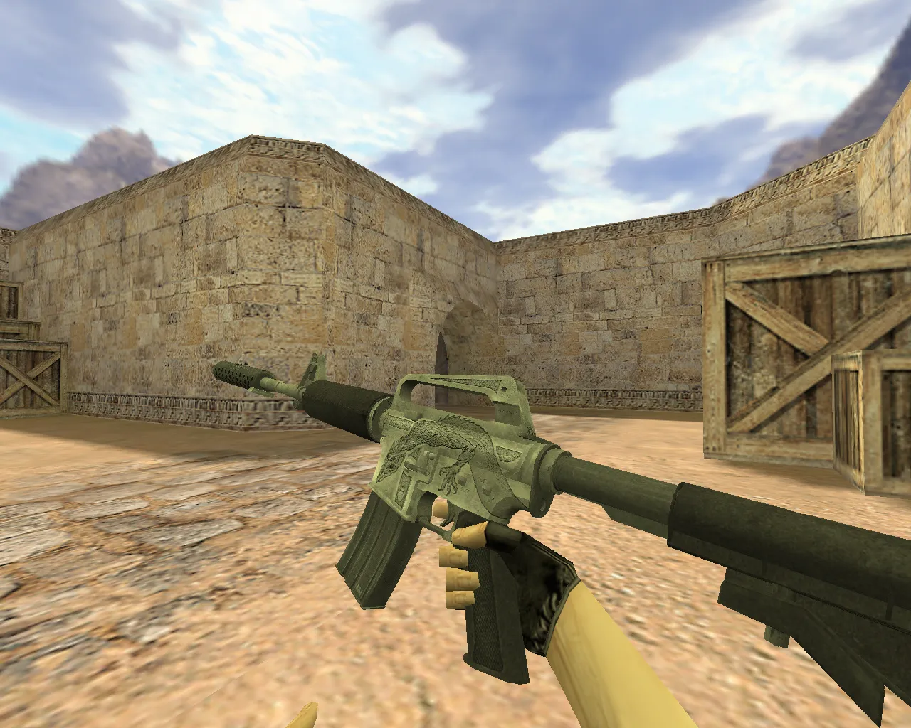 Скриншот Модель M4A1 «Василиск» v_ p_ w_ для CS 1.6: звуки, анимация осмотра, текстуры и настройка