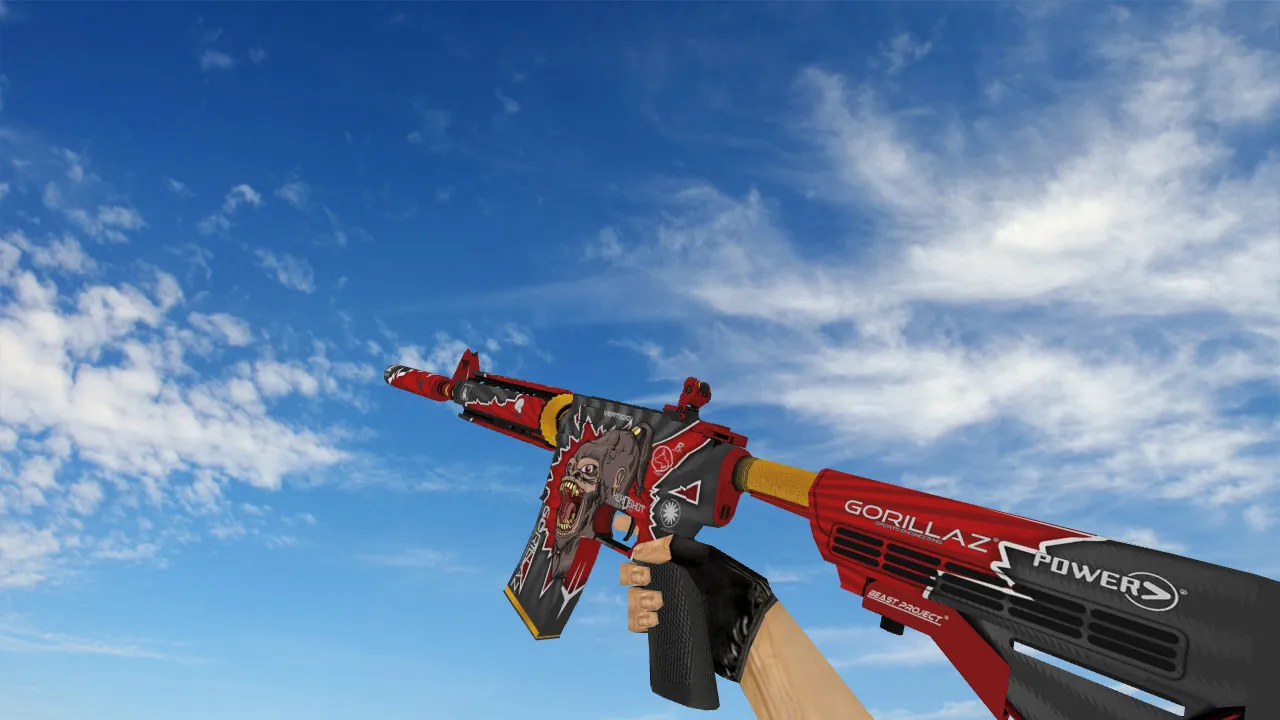 Скриншот v_m4a1 Модель «M4A4 Beast Project» для CS 1.6: анимация осмотра, звуки, качество текстур