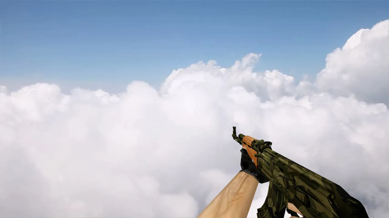 Скриншот Модель АК-47 Camouflage для CS 1.6 - Качество и Дизайн