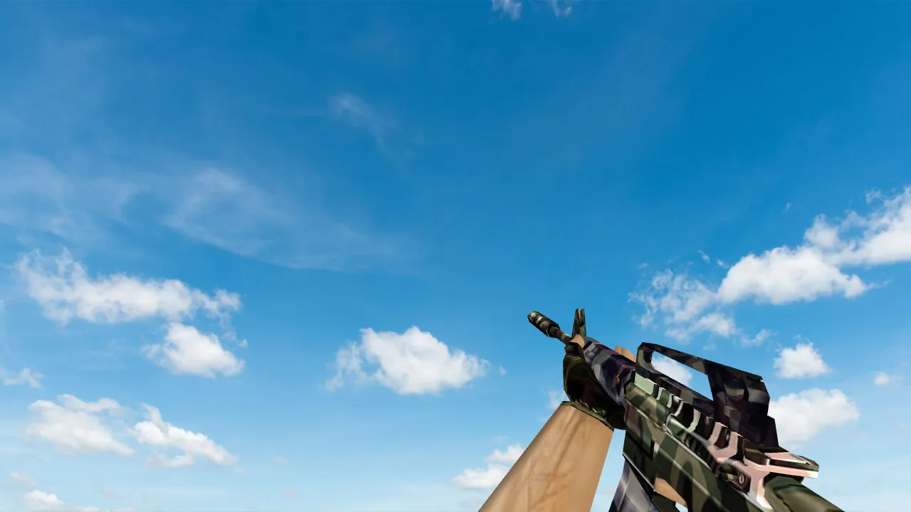 Скриншот  Пак моделей оружия «Полный пак камуфляж оружия» для CS 1.6: v_, p_, w_ модели, звуки, анимация осмотра