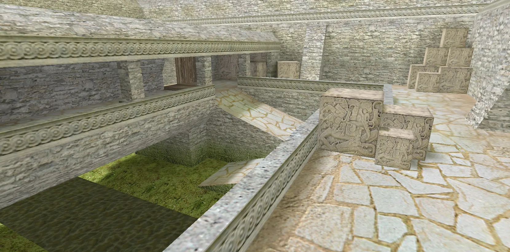 Скриншот Карта de_acteks для CS 1.6: точки, раунды, .nav для ботов и оптимизация wpoly/epoly