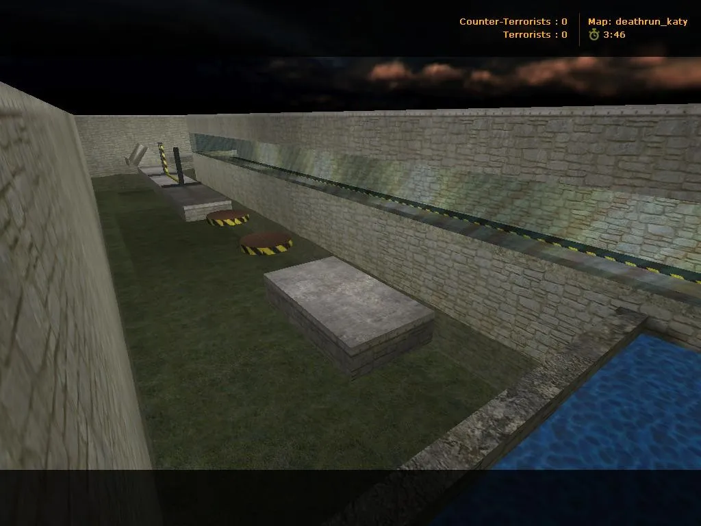 Скриншот  Карты deathrun: deathrun_katy для CS 1.6 — ловушки, тайминги и точки для игры без лагов