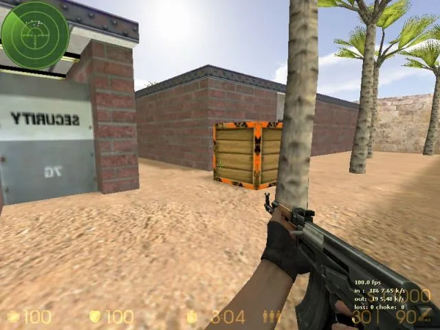 Скриншот  Карта de_wall для CS 1.6: Тактика и особенности