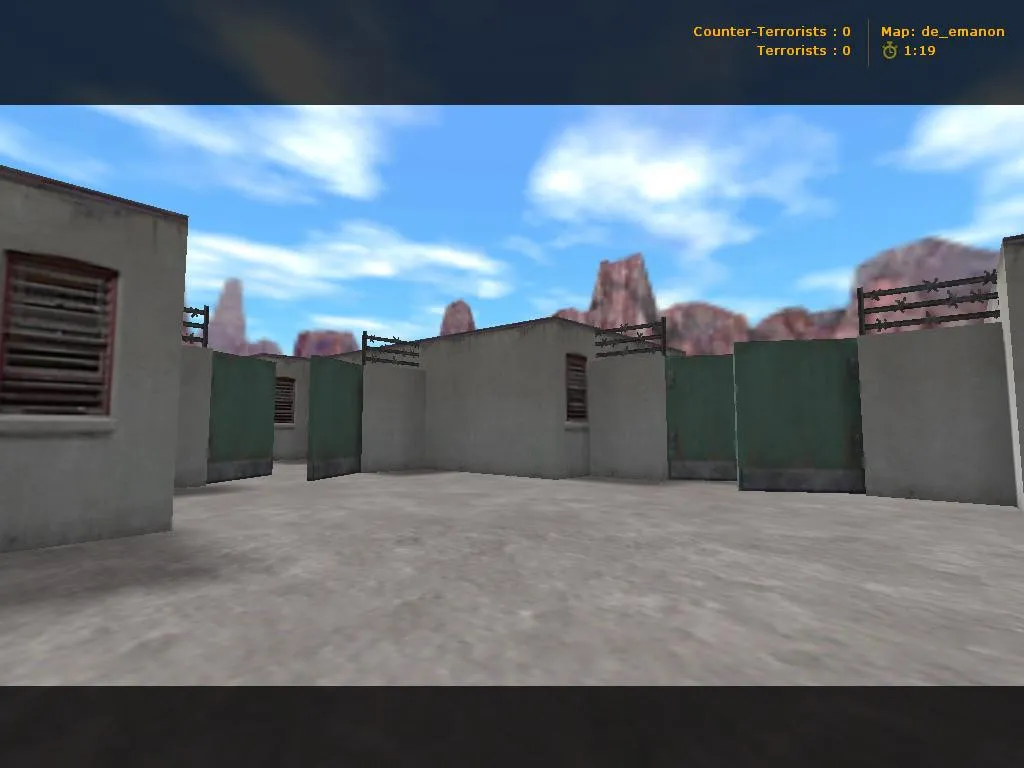 Скриншот Карта de_emanon для CS 1.6: точки, баланс сторон, навигация .nav, оптимизация wpoly/epoly