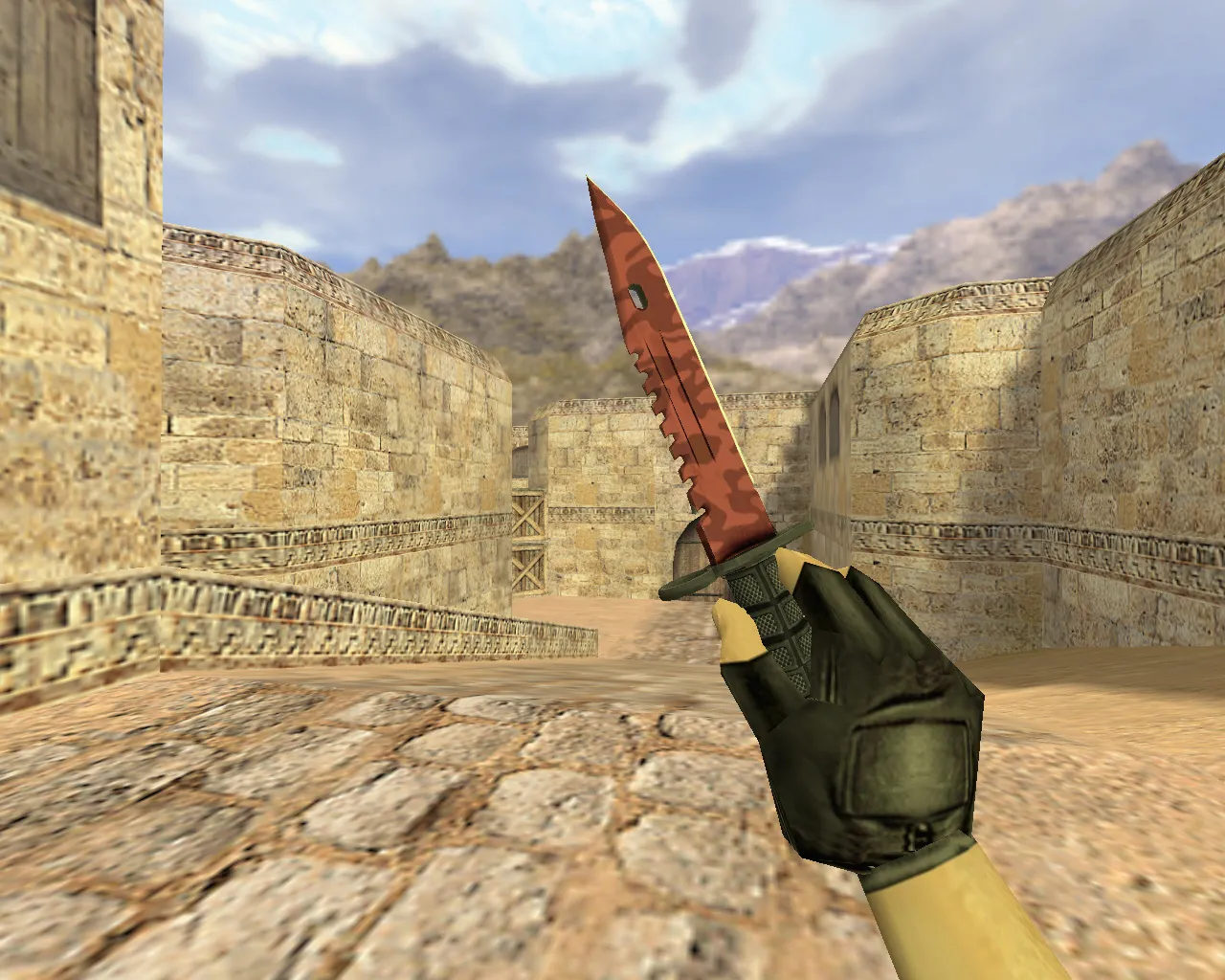 Скриншот Модель ножа «Штык-нож М9 Убийство» v_ нож, p_ нож, w_ нож для CS 1.6: звук, анимация осмотра, текстуры и настройка