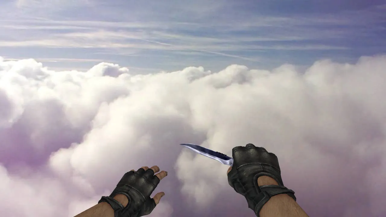 Скриншот Модель ножа CS 1.6 «CS 1.5 knife on CSGO animations» v_ и p_ модели, звуки и анимация осмотра