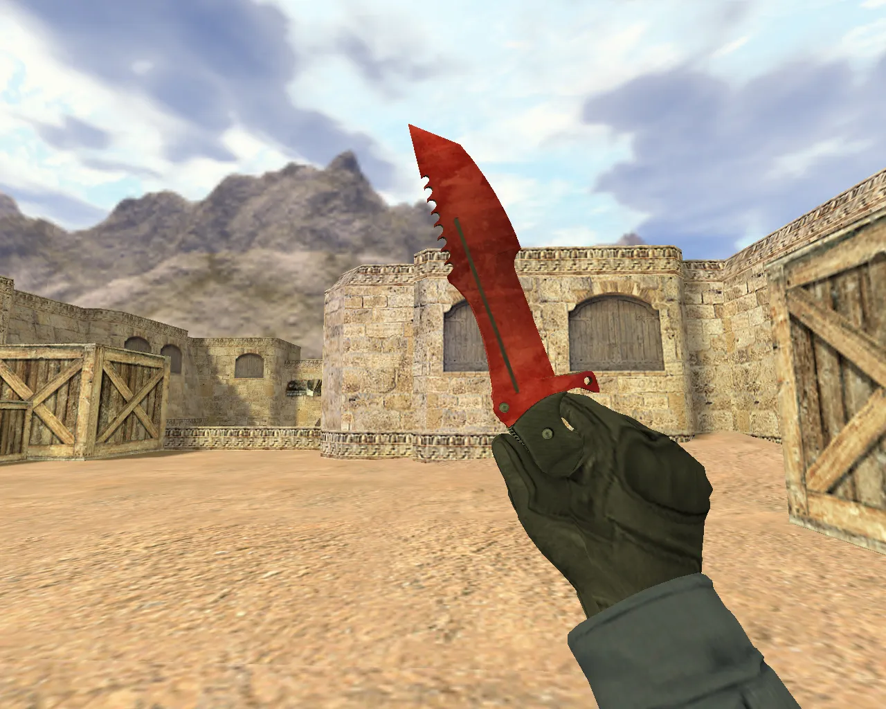 Скриншот Модель «Охотничий нож Сыщик» v_ и p_ для CS 1.6: звуки, анимации осмотра, качество текстур