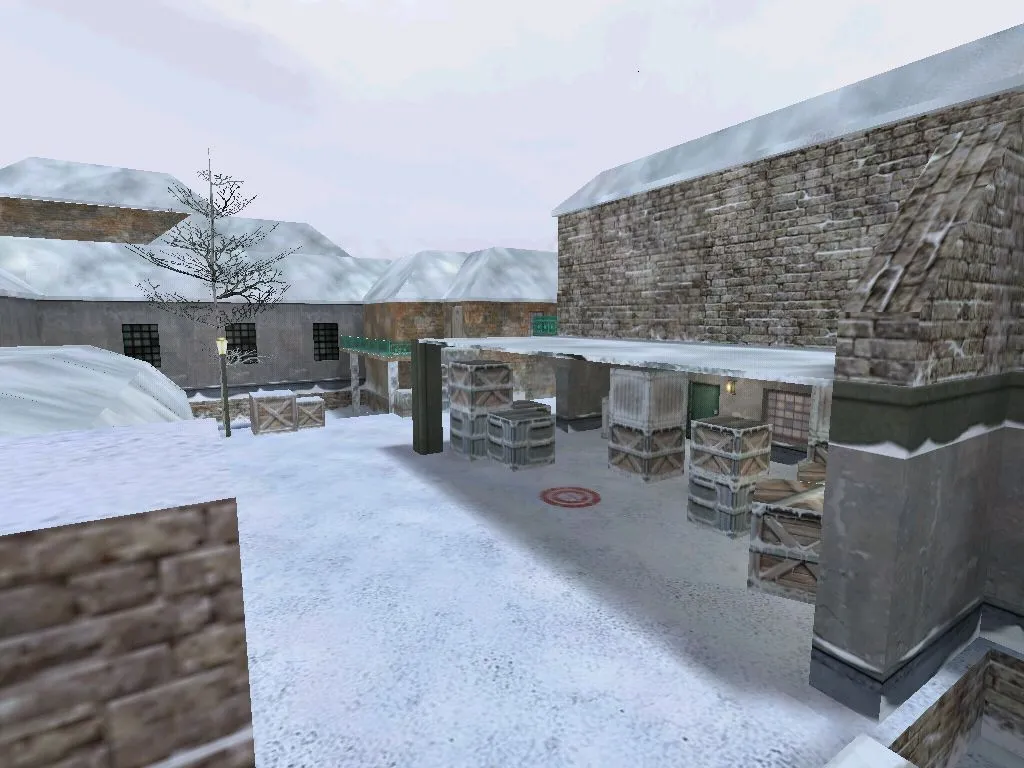 Скриншот  Карта de_inferno_winter для CS 1.6 - Зимняя версия классики