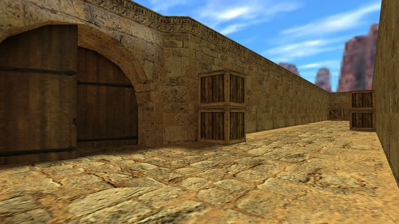 Скриншот  Карта de_dust2_2018 для CS 1.6: баланс сторон, точки, .nav и оптимизация wpoly/epoly