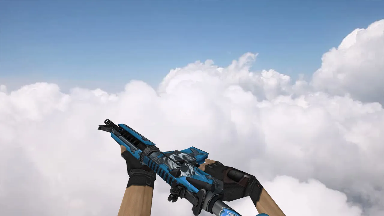 Скриншот Модель M4A4 War Blue для CS 1.6: v_, p_, w_ модели, звуки, анимация осмотра и качество текстур