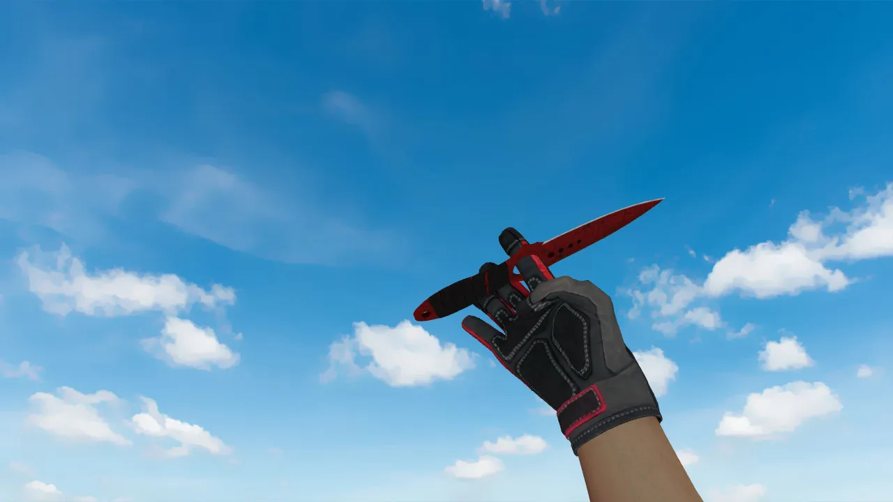 Скриншот Скелетный нож «Кровавая паутина» + Перчатки спецназа «Кровавое кимоно» для CS 1.6: v_ p_ w_ модели, звуки и анимация