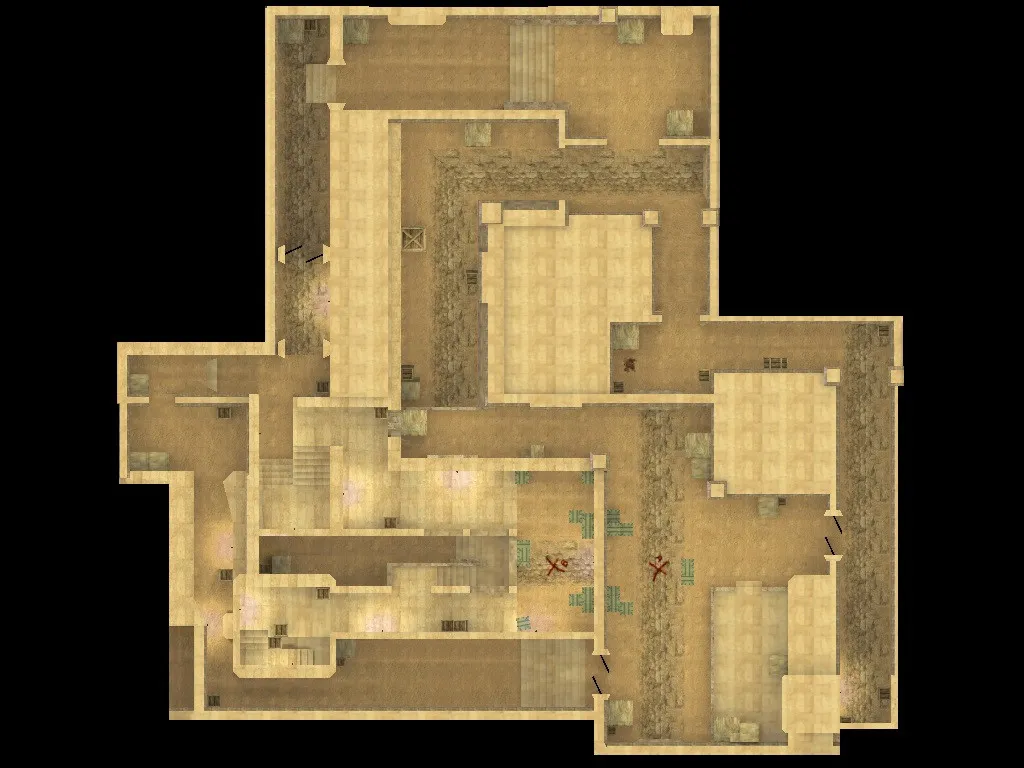 Скриншот  de_dust2020 — карта для CS 1.6: баланс сторон, точки под клатчи, оптимизация wpoly/epoly