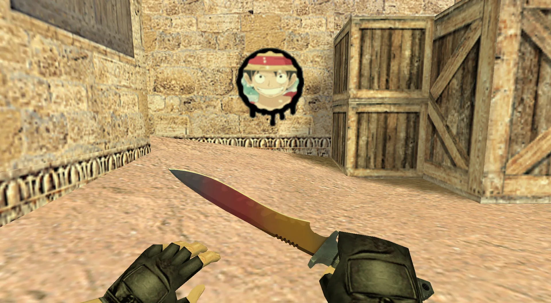 Скриншот Граффити «Манки Д. Луффи» для CS 1.6 - Уникальный стиль в игре