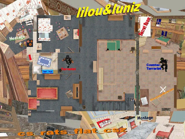 Скриншот  cs_rats_flat_csz — DE карта для CS 1.6: тактики, точки, оптимизация, .nav и баланс