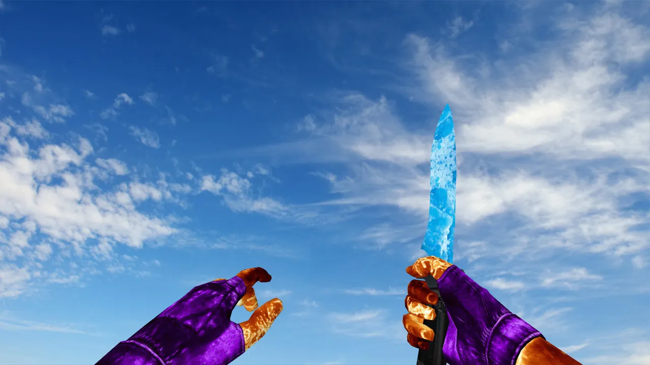 Скриншот Модель «Default Knife Cold» для CS 1.6: v_ и p_ модели, звуки, анимация осмотра, качество текстур