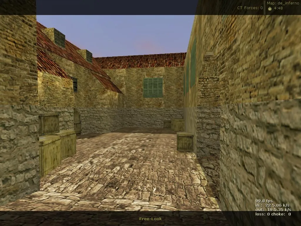 Скриншот  Карта «de_inferno_old» для CS 1.6 - Тактика и особенности