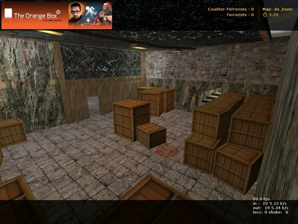 Скриншот  Карта de_bone для CS 1.6: баланс сторон, точки, .nav для ботов и оптимизация wpoly/epoly