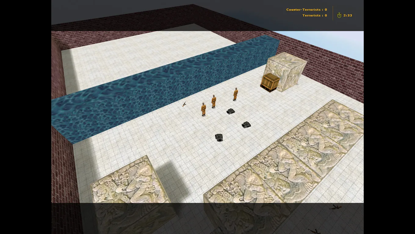 Скриншот aim_steam100tb_map для CS 1.6: layout, точки, bot .nav, оптимизация wpoly/epoly и настройки под сервер