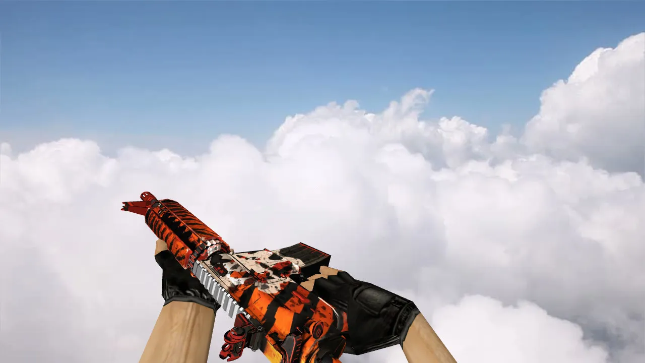 Скриншот Модель M4A4 SA Warrior v_m4a1 в CS 1.6: звуки, анимация осмотра, текстуры и качество модели