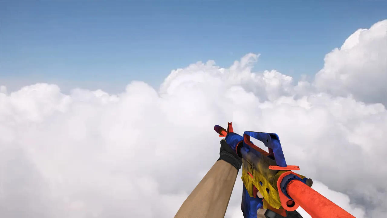 Скриншот М4А1 «Мраморный градиент» модель v_ p_ w_ с анимацией и звуками для CS 1.6