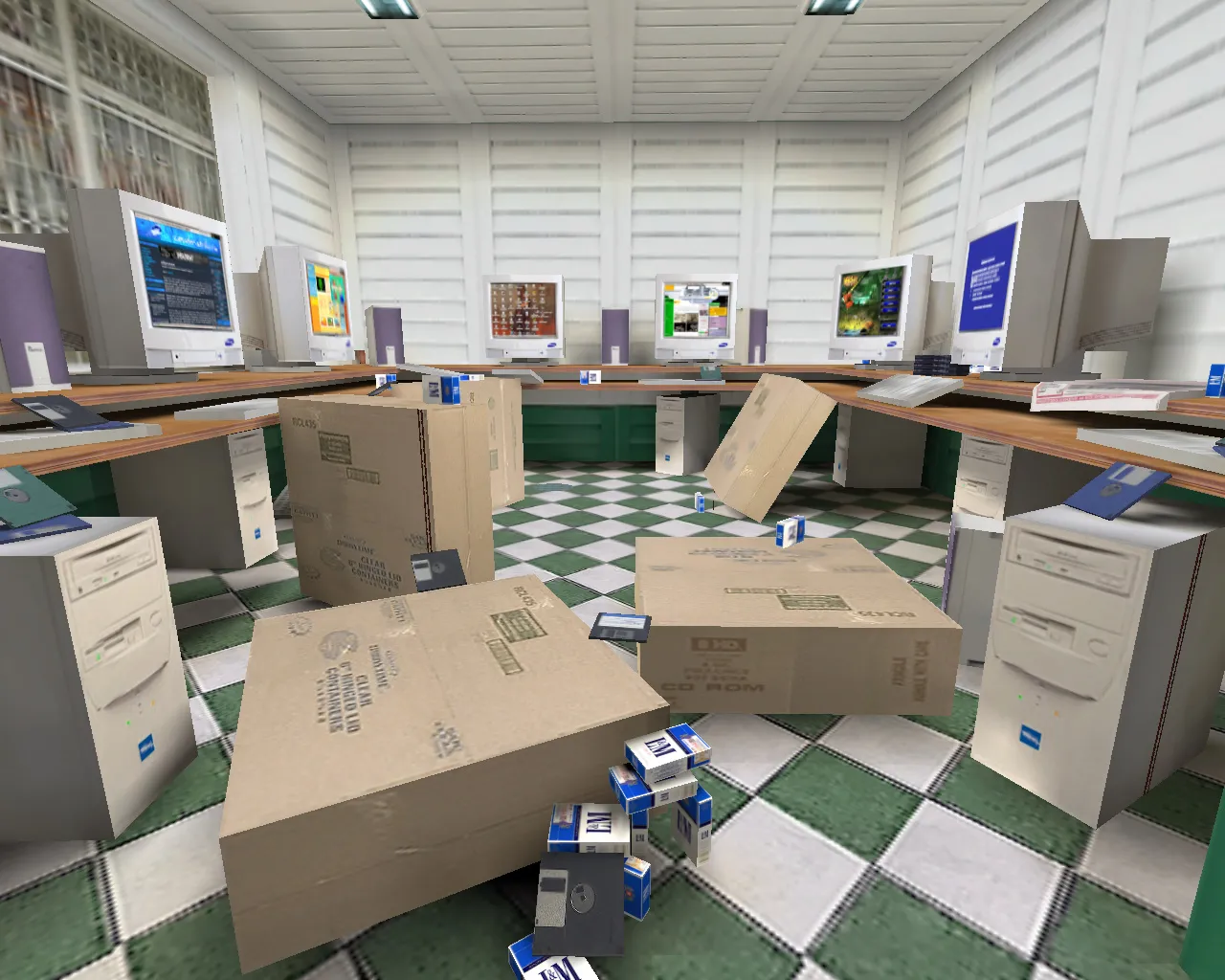 Скриншот  Карта «de_inetcafe» для CS 1.6: Тактика и особенности