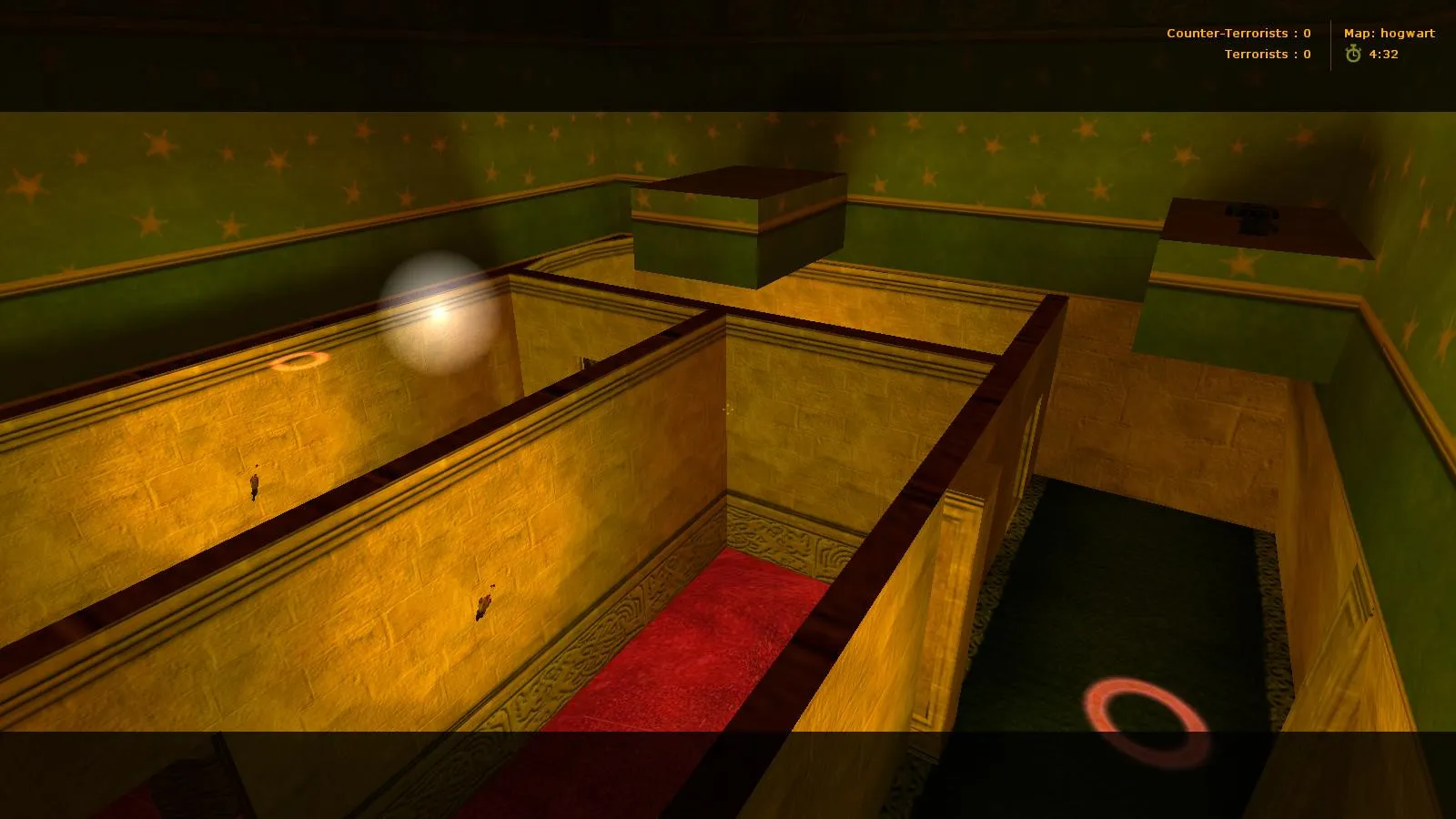 Скриншот  Карта deathrun_hogwarts для CS 1.6: deathrun-режим, точки, маршруты, .nav и оптимизация wpoly/epoly