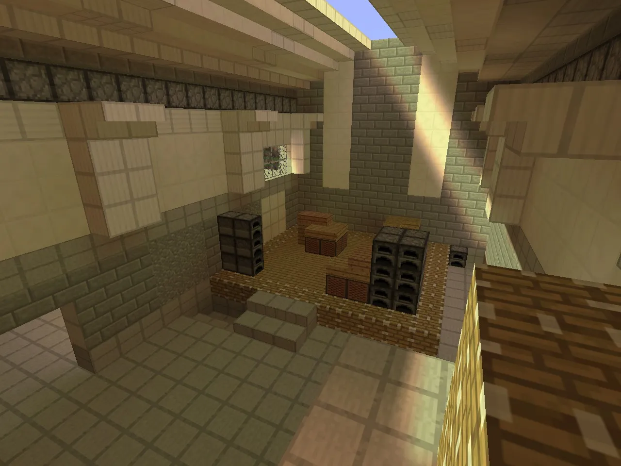 Скриншот  Карта de_cache_minecraft для CS 1.6: планировка, тактика Т/КТ, .nav для ботов, оптимизация