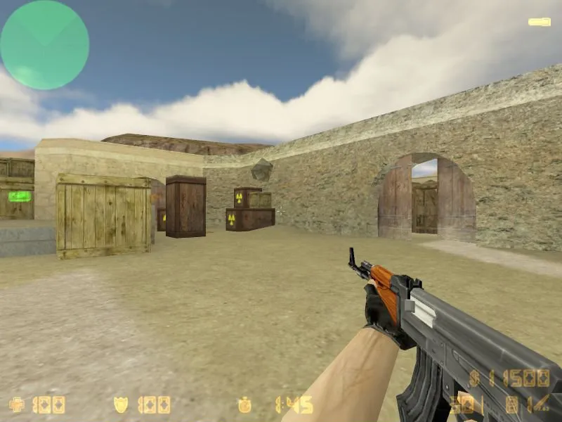 Скриншот  Карта de_dustd01 для CS 1.6: баланс сторон, точки, .nav для ботов и оптимизация wpoly/epoly