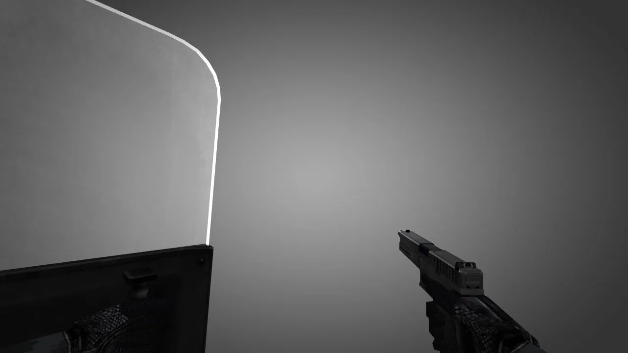 Скриншот  Модель «MW2 like Shield» для CS 1.6: v_/p_/w_ shield, звуки, анимация осмотра, текстуры 1024x1024