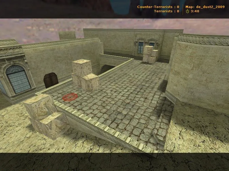 Скриншот  de_dust2_2009 для CS 1.6: баланс сторон, точки под плент и раундовые схемы