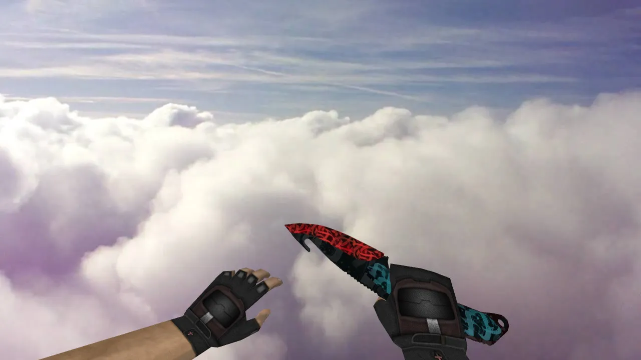 Скриншот Модель «Gut Knife Calligraffiti» v_ нож для CS 1.6: p_ w_ файлы, анимация осмотра, звуки и текстуры