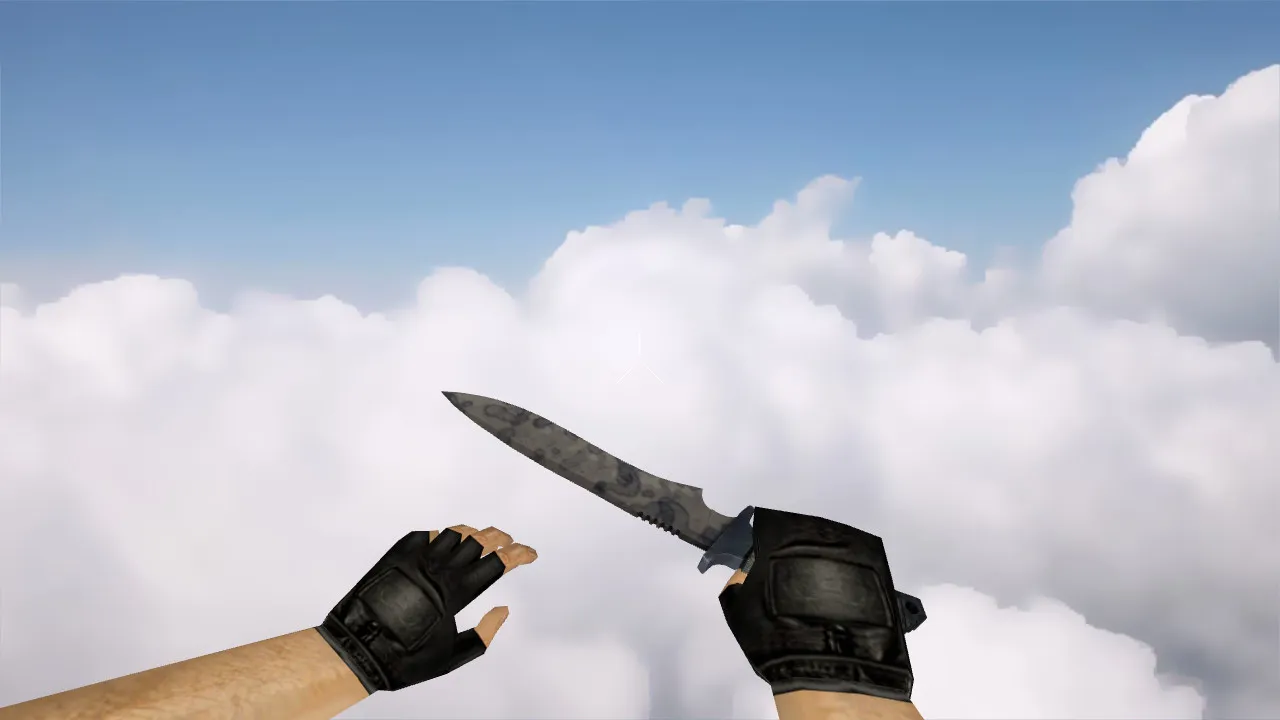 Скриншот Модель ножа v_knife_patina для CS 1.6: p_ и w_ версии, звук, анимация осмотра и текстуры