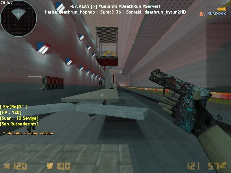 Скриншот  deathrun_hophop для CS 1.6: карта deathrun, точки, .nav для ботов и оптимизация под старые ПК