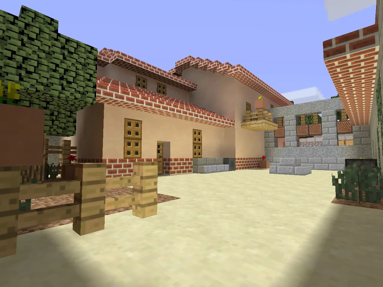 Скриншот  Карта de_inferno_minecraft для CS 1.6 - Тактические возможности и оптимизация