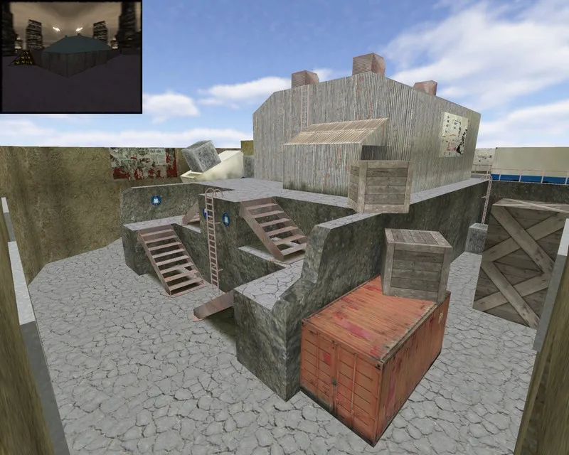 Скриншот  Карта bac_warehouse для CS 1.6: точки, ротации, .nav для ботов и оптимизация wpoly/epoly