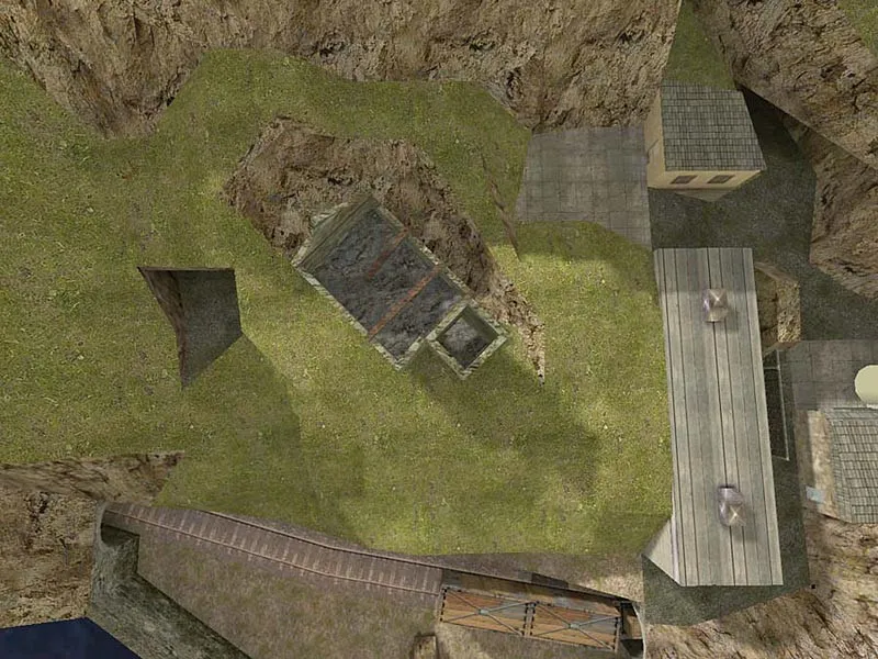 Скриншот  de_gower для CS 1.6: тактика за CT/T, навигация .nav, оптимизация wpoly/epoly и настройка карты