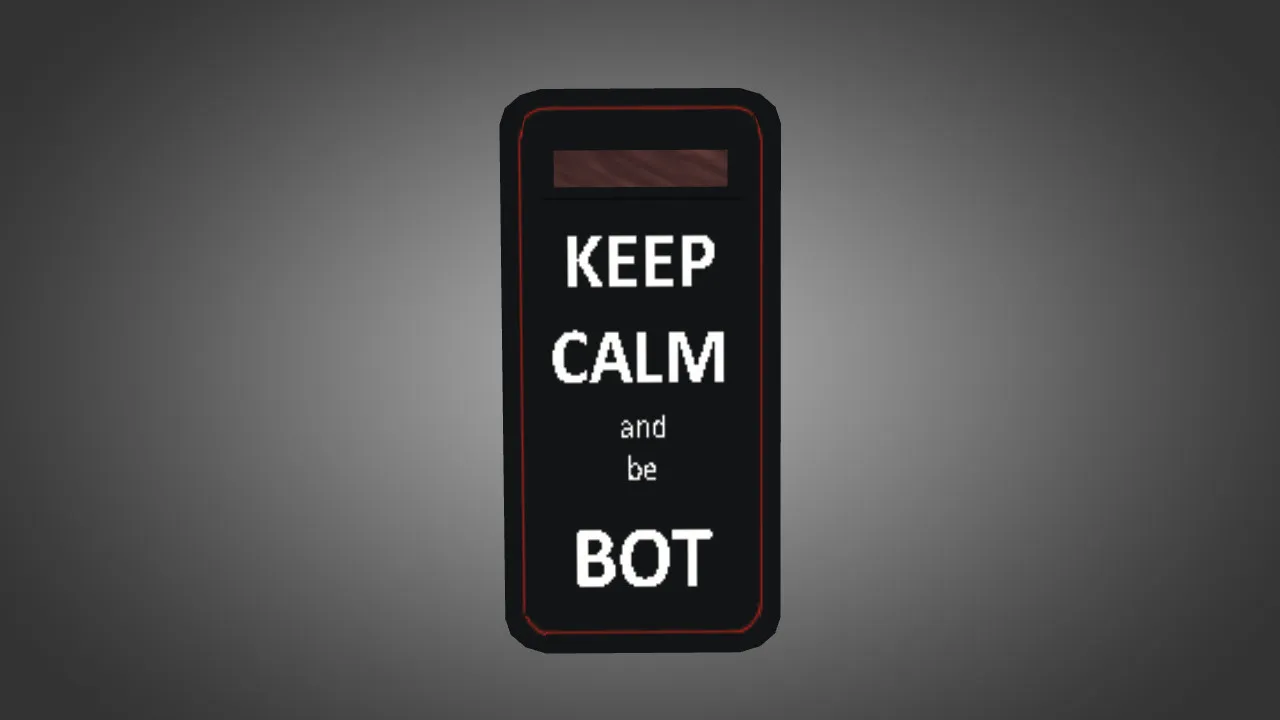 Скриншот Модель щита «KEEP CALM and be BOT» для CS 1.6: v_ / p_ / w_ модели, текстуры и анимации