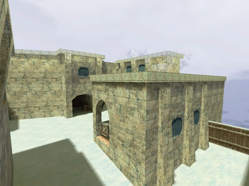 Скриншот  Карта de_snowball для CS 1.6 - Тактические возможности и стратегия