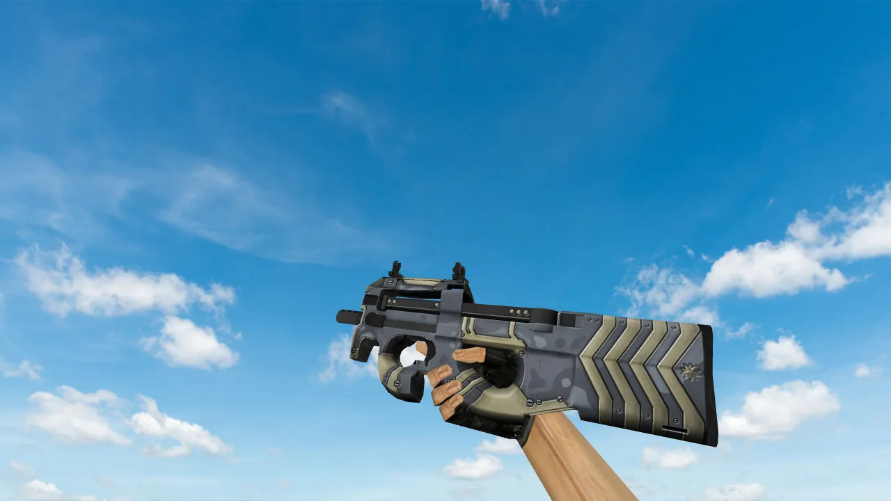 Скриншот Модель P90 The Silver для CS 1.6 - Уникальные текстуры и анимация