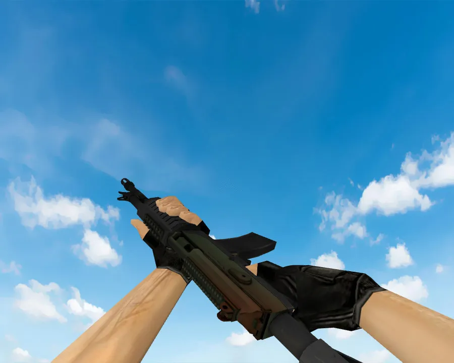 Скриншот Автомат «Галиль» | Янтарный градиент (Amber Fade) для CS 1.6